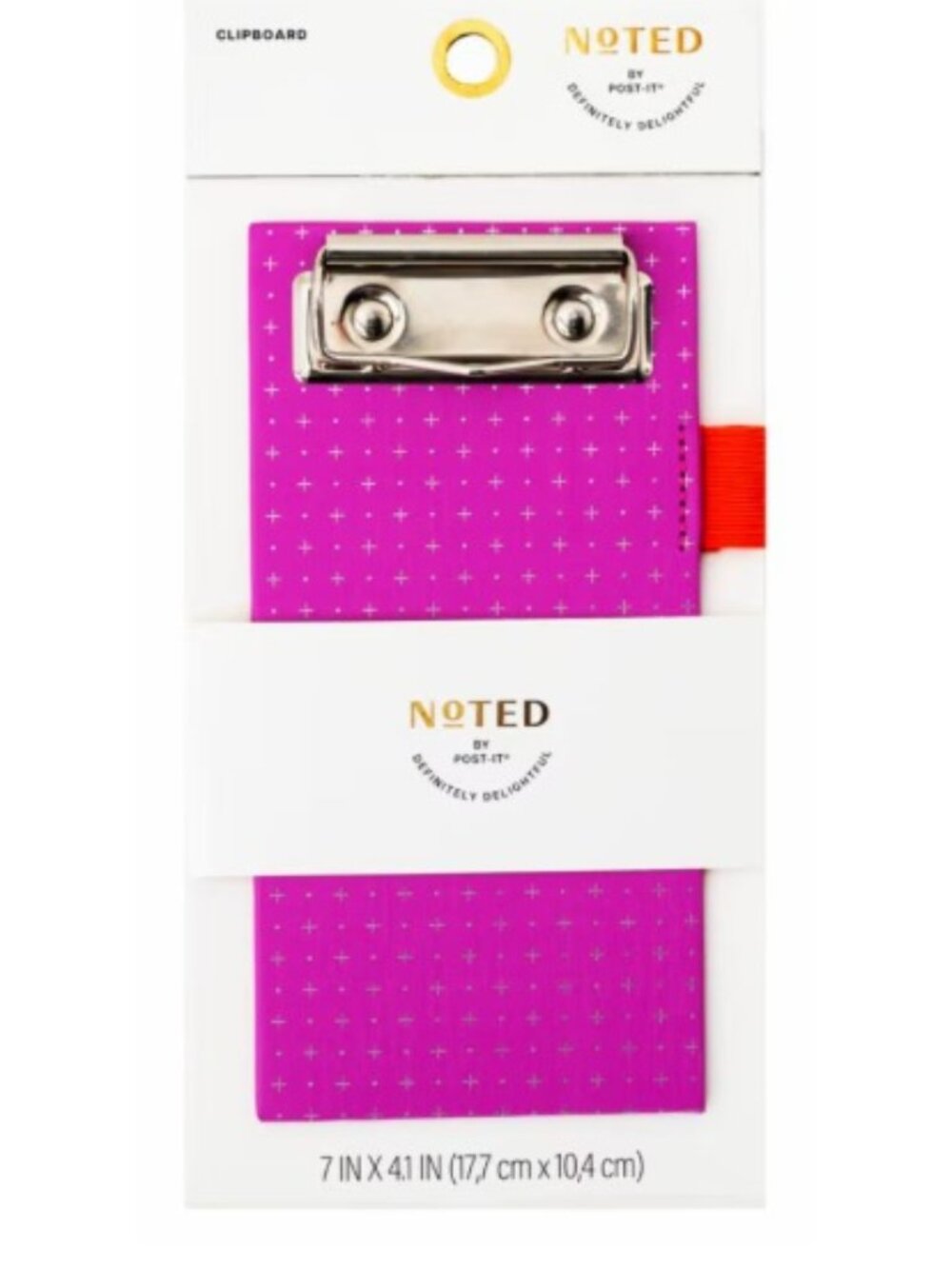 Noted by Post-IT MINI CLIPBOARD HOT PINK NEW ✨ ADORABLE